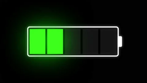 Battery Icon Charging Loop Illustrated Видео 180581127