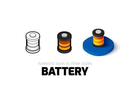 Battery icon in different style Stockillustratie