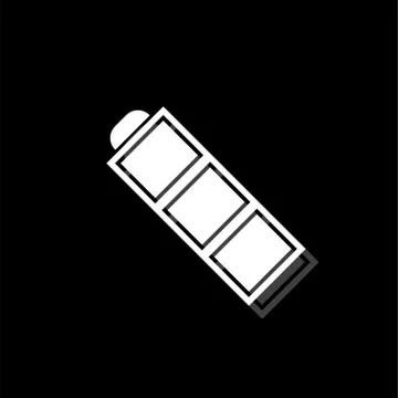 Battery icon flat Stock Illustration