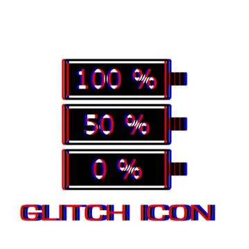 Battery icon flat Stock Illustration