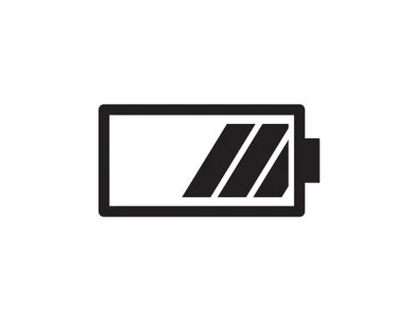 Battery Icon In Flat Style Vector Icon For Apps, UI, Websites. Black Icon Vec Stock Illustration