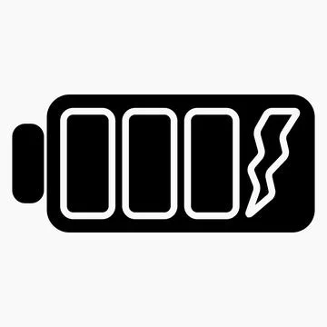 Battery icon with full charge Stock Illustration