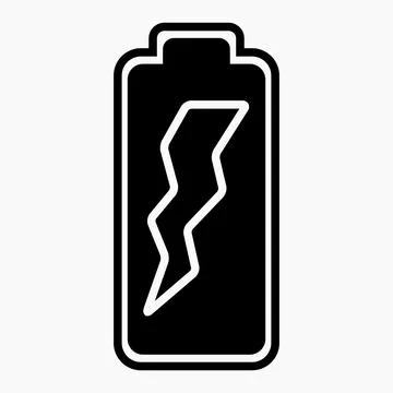 Battery icon with full charge Stock Illustration