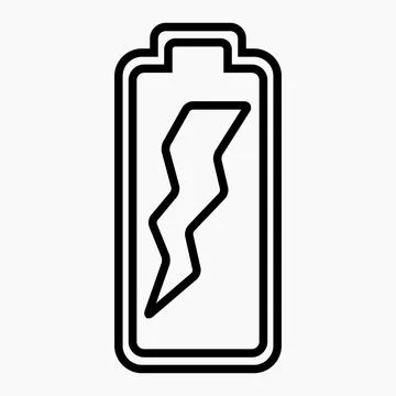 Battery icon with full charge Stock Illustration