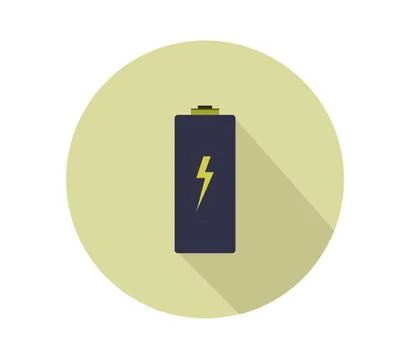 Battery icon illustrated in vector on white background Stock Illustration