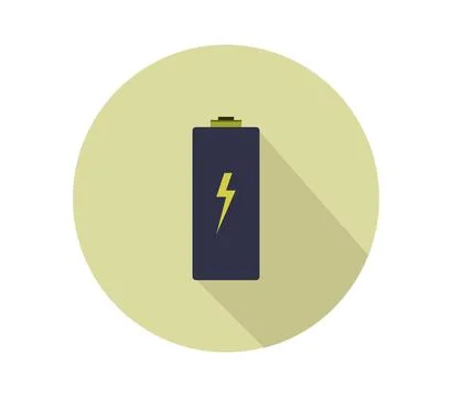 Battery icon illustrated in vector on white background Stock Illustration