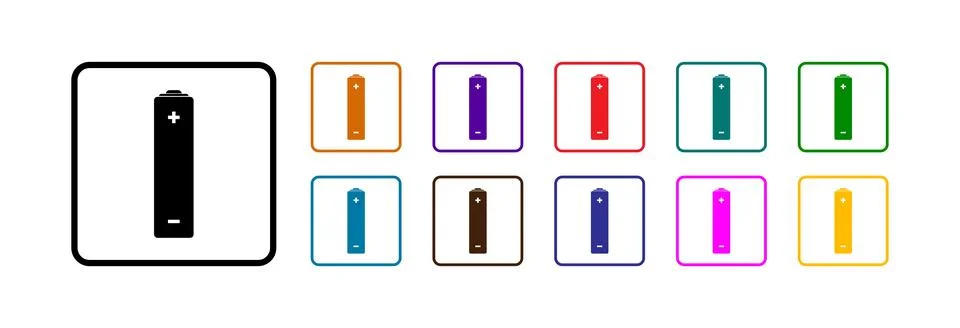 Battery icon. Illustrazione stock