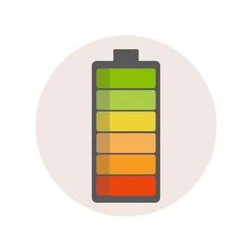 Battery icon. isolated design element Illustrazione stock