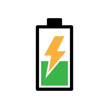 Battery icon logo design template isolated illustration Stock Illustration