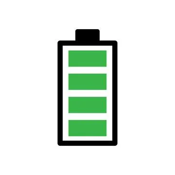 Battery icon logo design template isolated illustration Stock Illustration