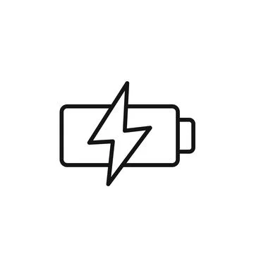Battery icon logo sign vector outline Stock Illustration