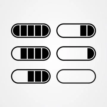 Battery icon logo vector design. Illustrazione stock