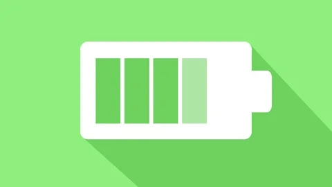 Battery icon loop green Stock-Footage 98722481