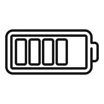 Battery icon outline vector. Web interface Stock Illustration