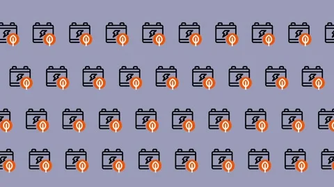 Battery Icon Pattern Background. Video stock 325383165