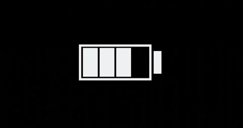 Battery icon for phone or camera display Stock Footage 248420762