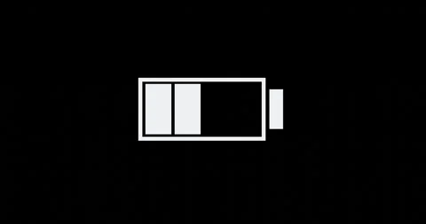 Battery icon for phone or camera display Stock Footage 248420779