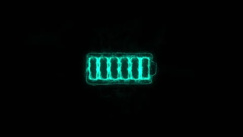 Battery icon with plexus effect. Connected lines with dots. Lines plexus Video stock 169306405