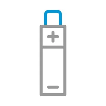 Battery icon with plus and minus signs. Concept of energy, power, and elect.. Stock Illustration