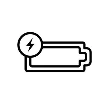 Battery Icon Set Power Source Illustrations for Electronics and Energy Stock Illustration