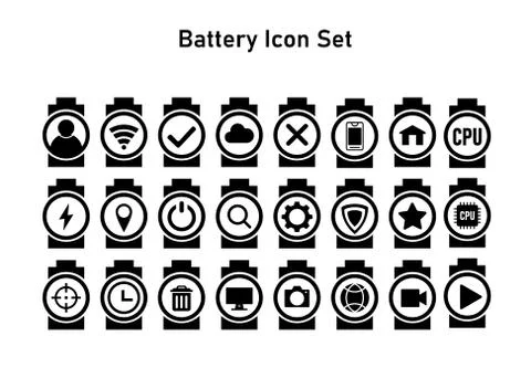 Battery icon set vector. battery icon vector concept Stock Illustration