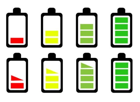 Battery icon set vector illustration Stock Illustration