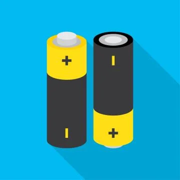 Battery icon with shadow Illustrazione stock
