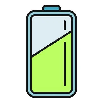 Battery icon showing remaining charge level status Stock Illustration