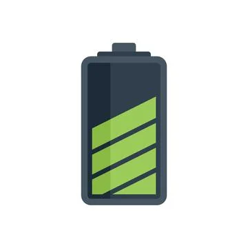 Battery icon showing three bars out of four charged Stock-Illustration