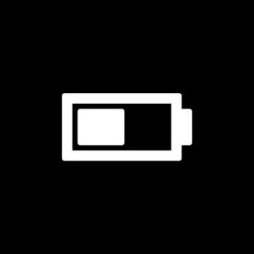 Battery icon for simple flat style ui design Stock Illustration