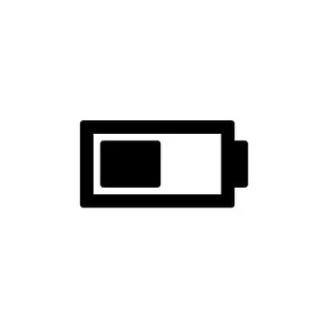 Battery icon for simple flat style ui design Stock Illustration