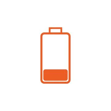 Battery icon in trendy flat design. Stock Illustration