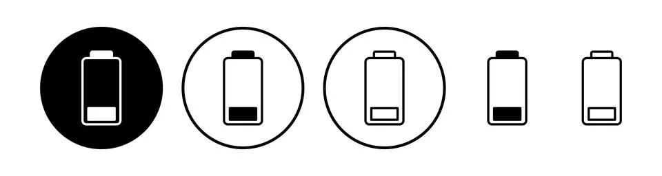 Battery icon vector. Battery charge indicator icon. Stock Illustration