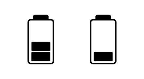 Battery icon vector. Battery charge indicator icon. Stock Illustration