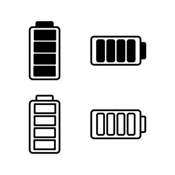 Battery icon vector. Battery charge indicator icon. Stock Illustration