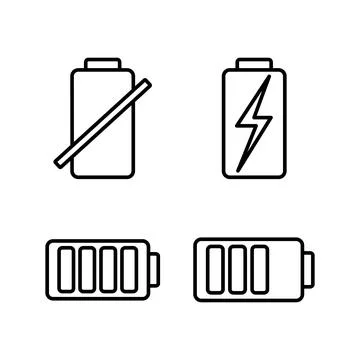 Battery icon vector. Battery charge indicator icon. Stock Illustration