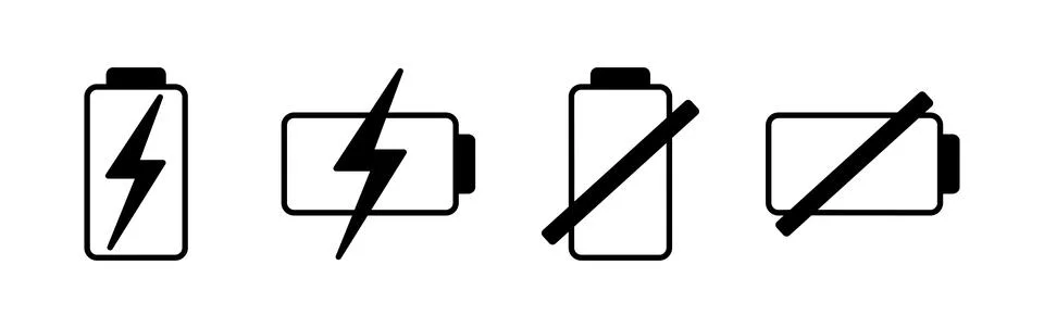 Battery icon vector. Battery charge indicator icon. Stock Illustration