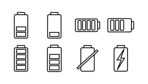 Battery icon vector. Battery charge indicator icon. Stock Illustration