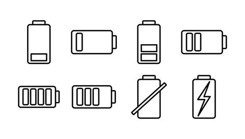 Battery icon vector. Battery charge indicator icon. Stock Illustration