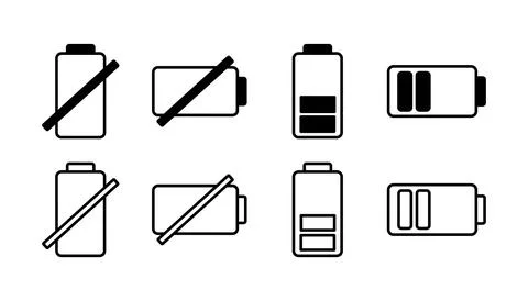 Battery icon vector. Battery charge indicator icon. Stock Illustration