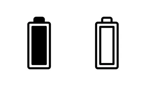 Battery icon vector. Battery charge indicator icon. 库存插图