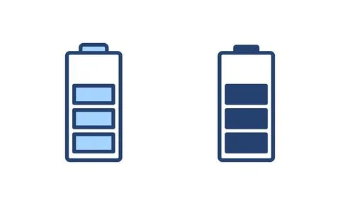 Battery icon vector. battery Charging sign. battery charge level Stock Illustration