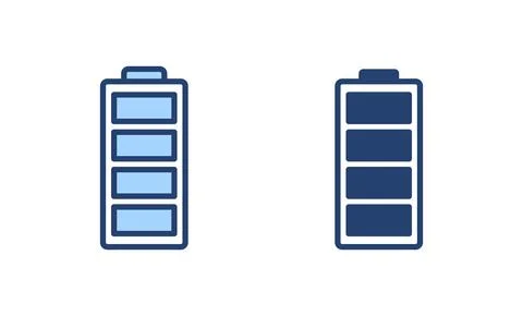 Battery icon vector. battery Charging sign. battery charge level Stock Illustration
