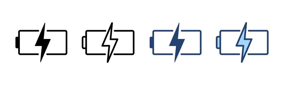 Battery icon vector. battery Charging sign. battery charge level Stock Illustration