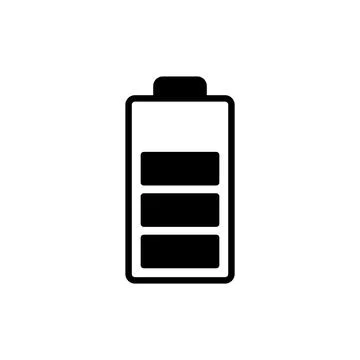 Battery icon vector. battery Charging sign. battery charge level Stock Illustration