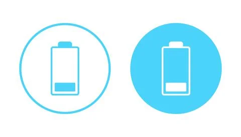 Battery icon vector. battery Charging sign. battery charge level Stock Illustration