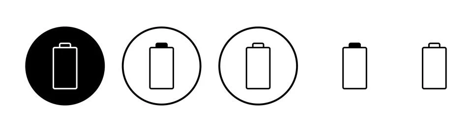 Battery icon vector. battery Charging sign. battery charge level Illustrazione stock