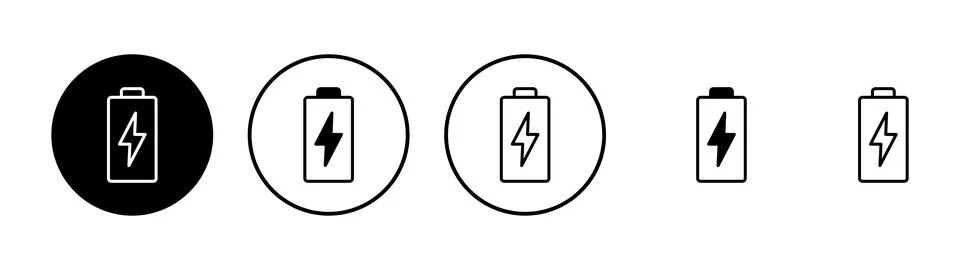 Battery icon vector. battery Charging sign. battery charge level Stock Illustration