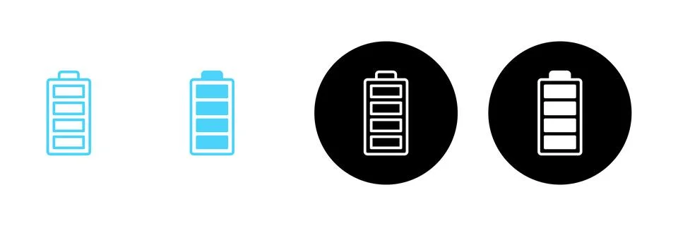 Battery icon vector. battery Charging sign. battery charge level 스톡 일러스트