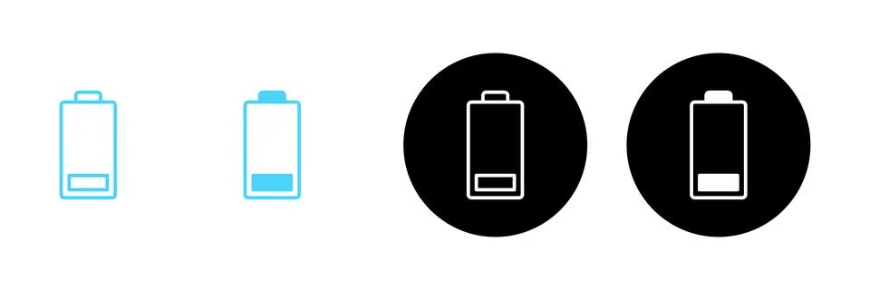 Battery icon vector. battery Charging sign. battery charge level Stock Illustration